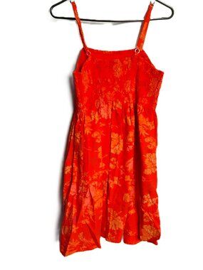 Universal Thread Sundress Size MED Elastic Top Adjustable Straps Floral Print Pu